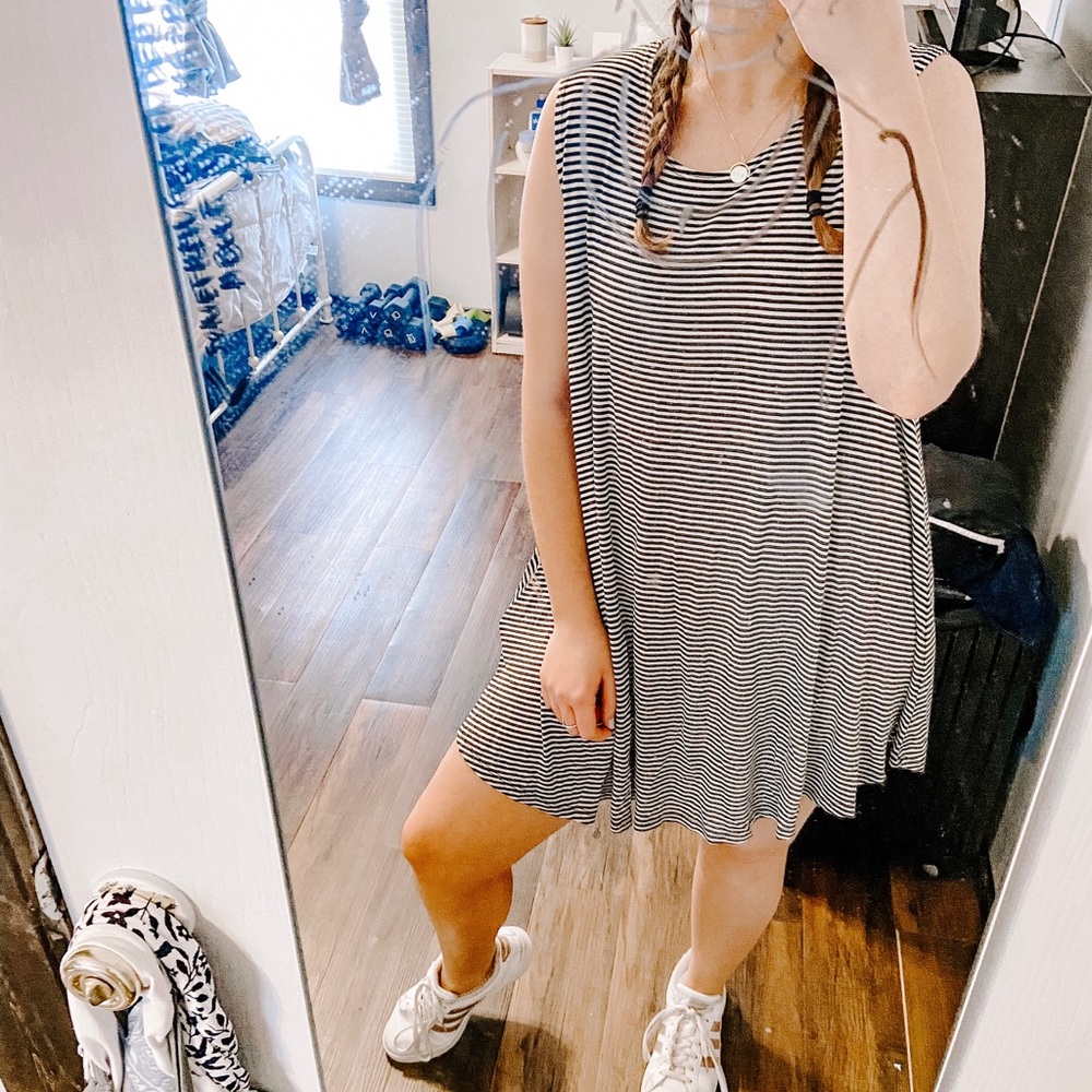 Pin Stripe Swing Dress - Picture 2 of 3